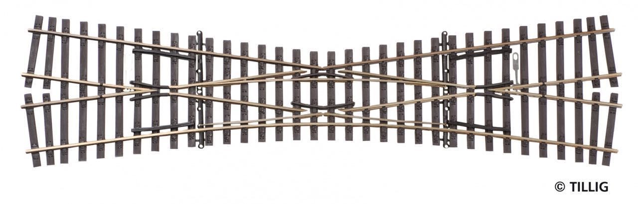 Tillig 85395 - Einfachkreuzungsweiche 15° Länge 228 mm H0/GL