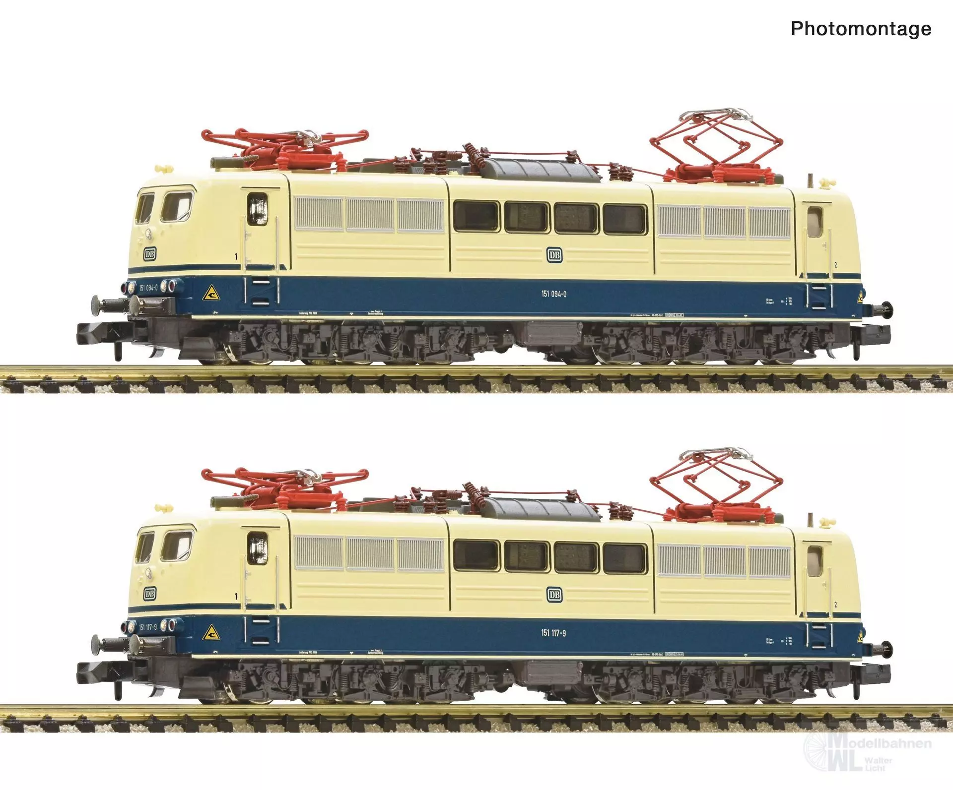 Fleischmann 7570076 - E-Lok Set BR 151 DB Ep.IV 151 094-0 und 151 117-9 2.tlg. N 1:160 Sound