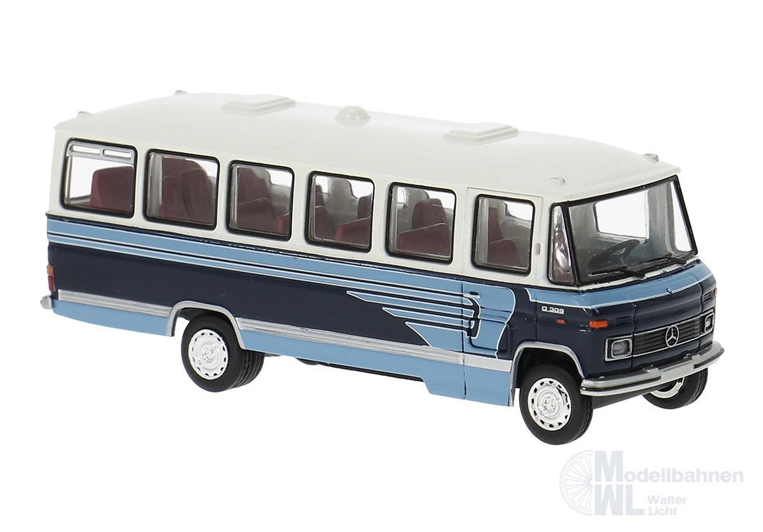 Brekina 36750 - Mercedes-Benz O 309 in weiß/blau H0 1:87