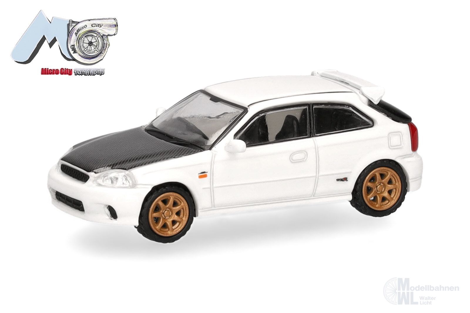 Herpa 87MC000156 - Honda Civic Type R (EK9) weiß H0 1:87