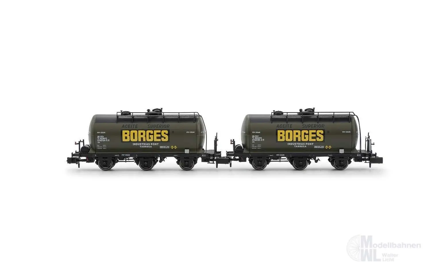 Arnold 6673 - Kesselwagen Set RENFE Ep.III 2.tlg. Borges N 1:160