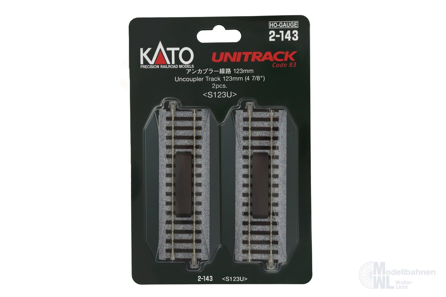 Kato 2-143 - Entkupplungsgleis gerade 123mm H0 1:87