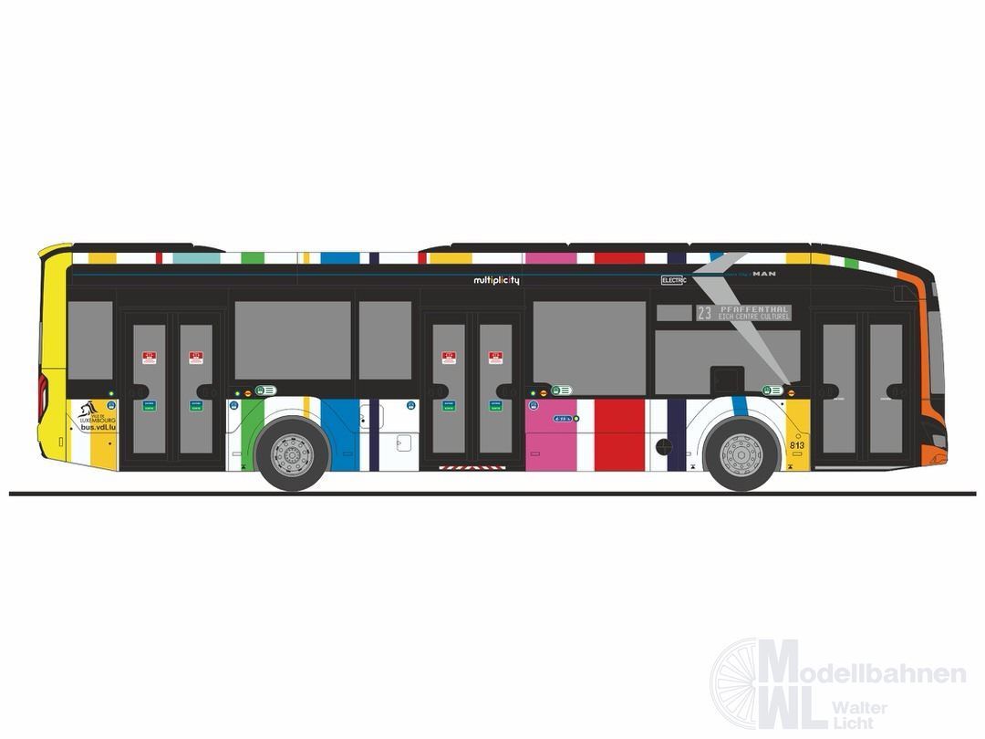 Rietze 76351 - MAN Lion´s City 12 E Ville de Luxembourg-Multiplicity (LU) H0 1:87 Rietze 76351 - MAN Lion´s City 12 E Ville de Luxembourg-Multiplicity (LU) H0 1:87