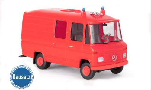 Brekina 10220 - Mercedes Sortiment zum Bau von 1 L 508 RTW rot rot 1970 H0 1:87
