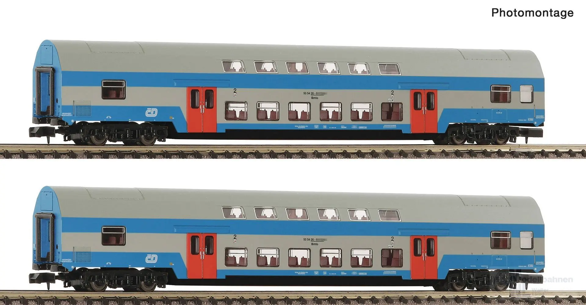 Fleischmann 6260093 - Doppelstockwagen Set CD Ep.IV 2.tlg. N 1:160