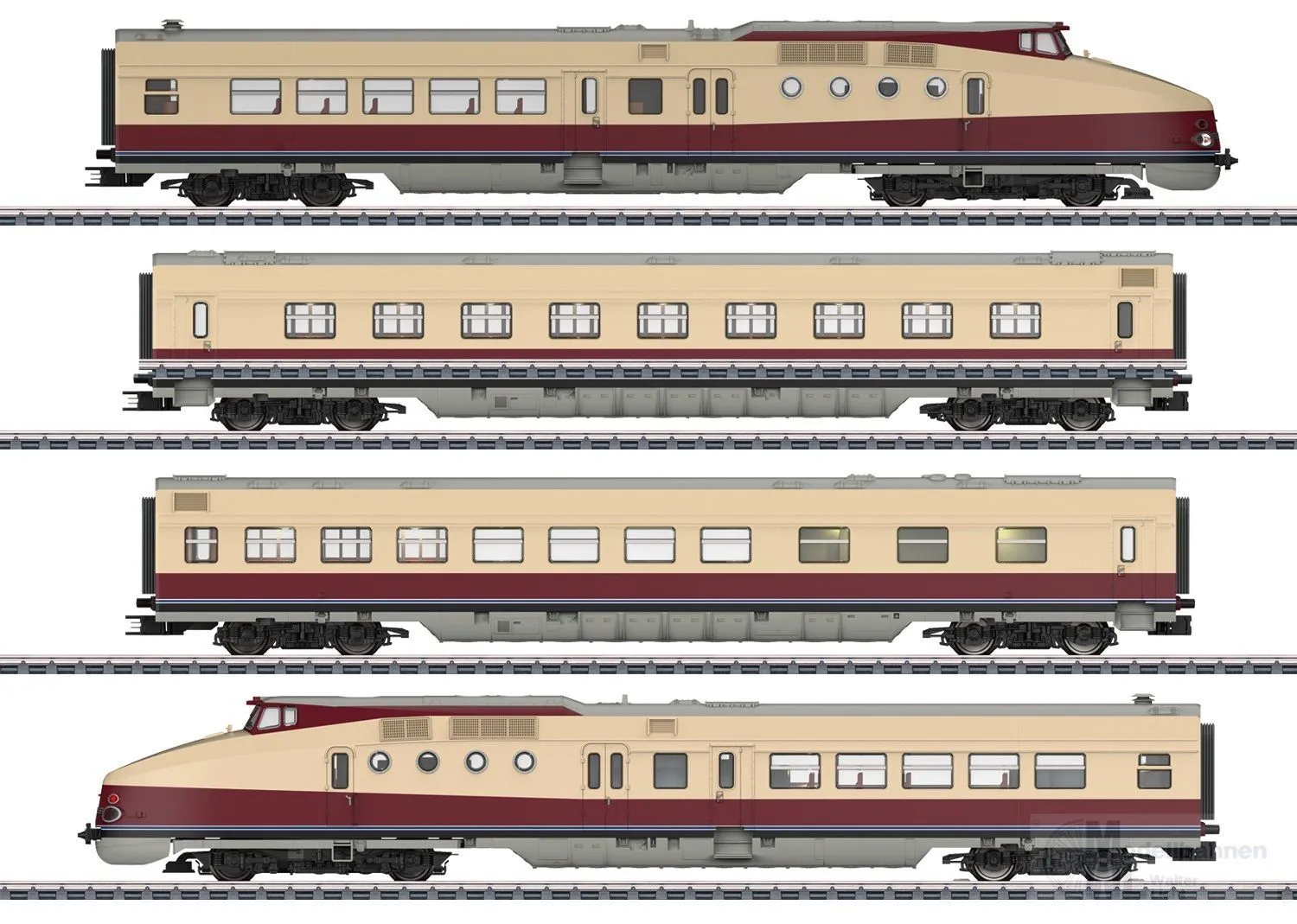 Märklin 38175 - Triebzug VT 18.16 DR Ep.VI 4.tlg. H0/WS