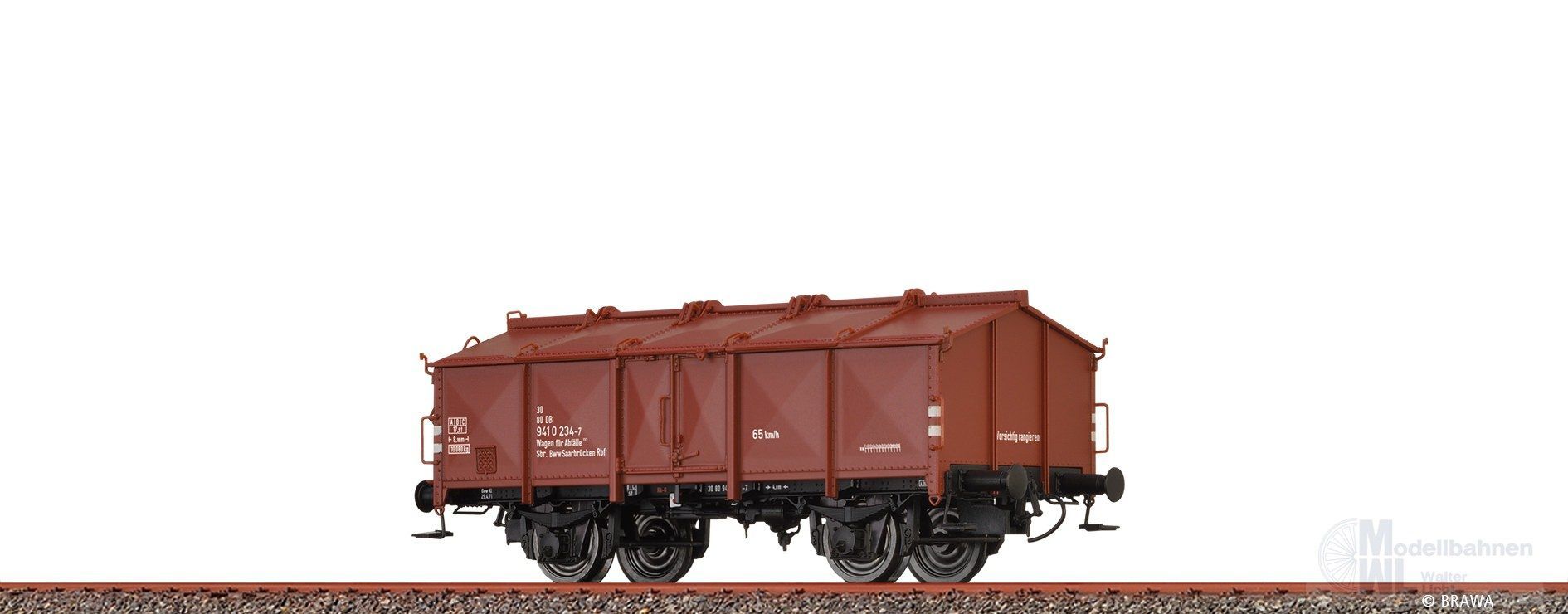 Brawa 50557 - Klappdeckelwagen DB Ep.IV Uk-v-25 H0/GL Brawa 50557 - Klappdeckelwagen DB Ep.IV Uk-v-25 H0/GL