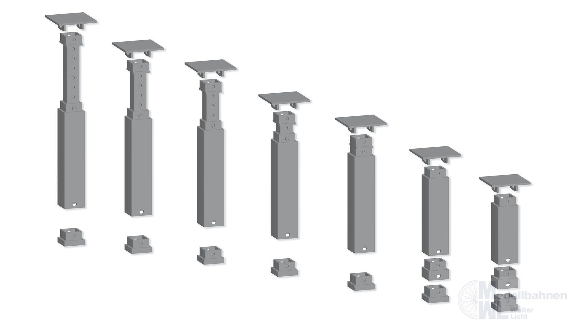 Noch 53941 - Easy-Track Pfeiler-Set Steigung H0 1:87