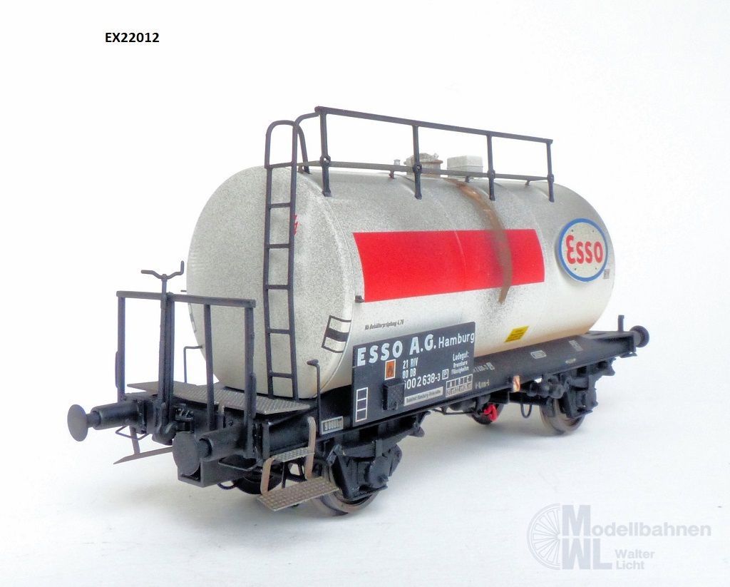 Exact Train 22012 - Kesselwagen DB Ep.IV ESSO weiss/rot H0/GL Exact Train 22012 - Kesselwagen DB Ep.IV ESSO weiss/rot H0/GL