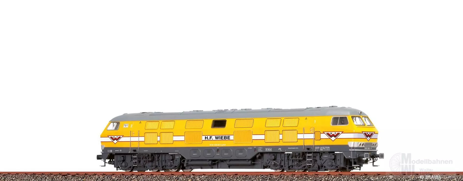 Brawa 70208 - Diesellok BR 320 001-1 H.F.Wiebe Ep.VI Lok Nr. 7 Museum H0/GL