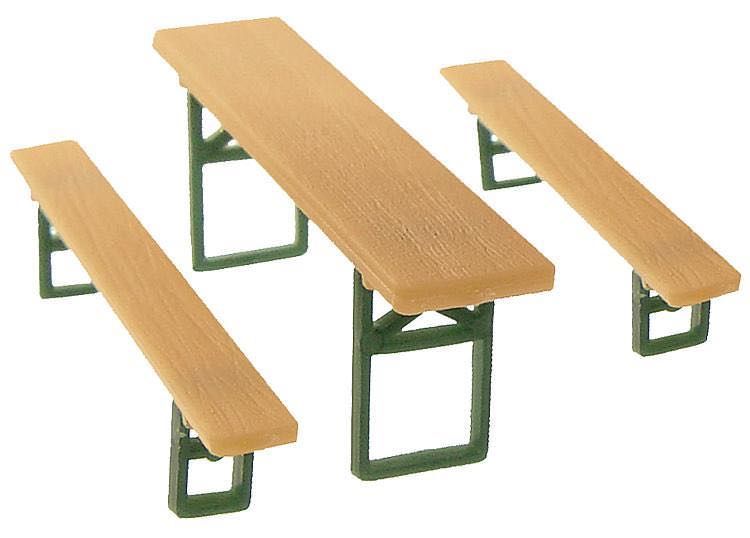 Faller 180444 - Brauerei-Bänke und Tische H0 1:87 Faller 180444 - Brauerei-Bänke und Tische H0 1:87