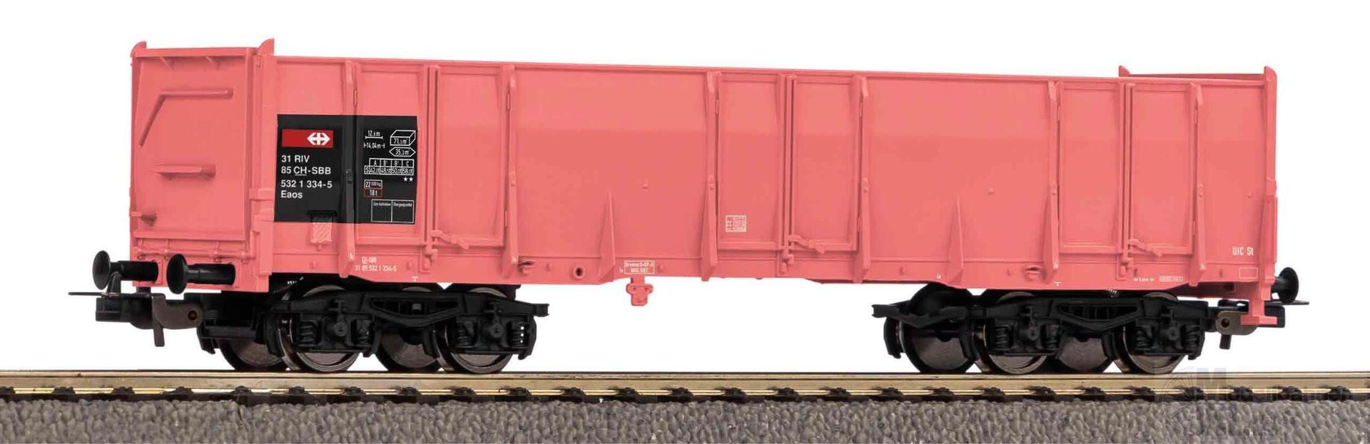 Piko 27710 - Hochbordwagen SBB Ep.V Eaos pink H0/GL Piko 27710 - Hochbordwagen SBB Ep.V Eaos pink H0/GL