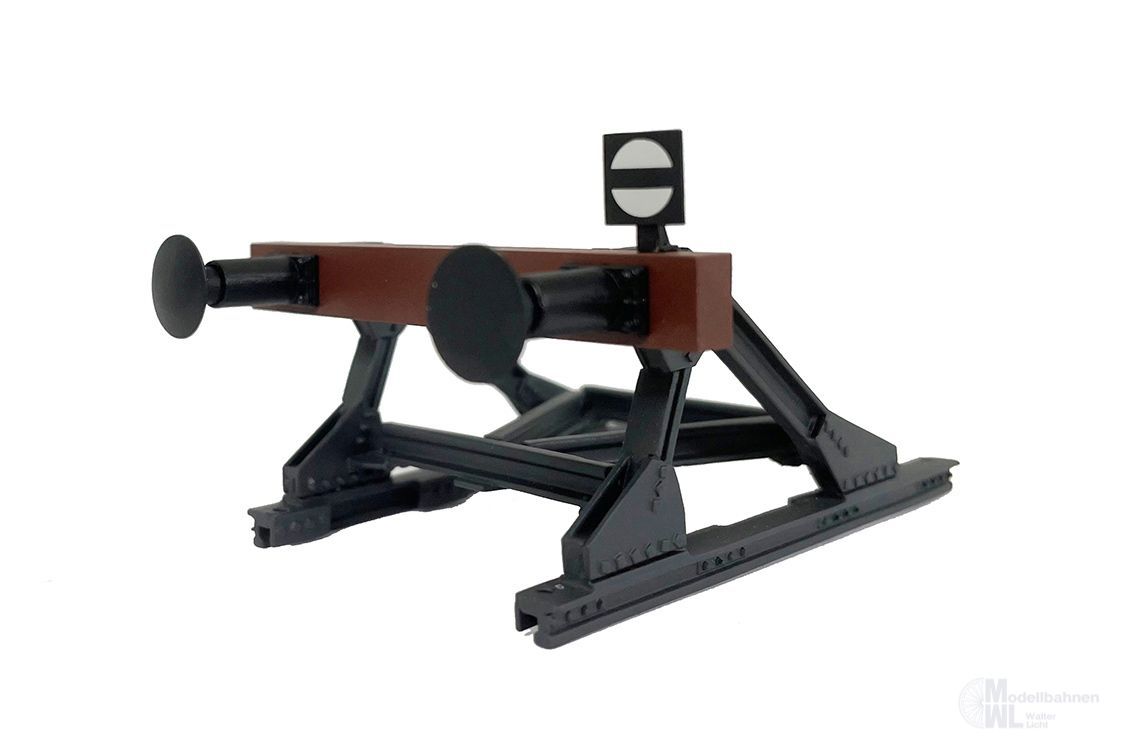 Lenz 55066 - Prellbock mit Puffern Messing Fertigmodell Spur 0