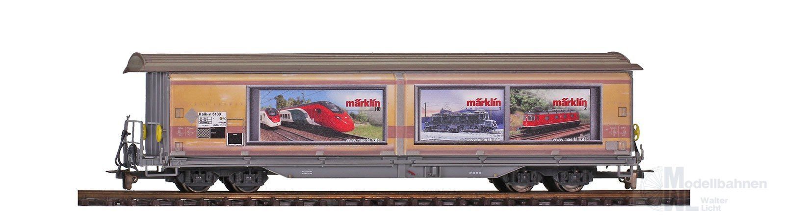 Bemo 2588108 - Schiebewandwagen RhB Haik-v 5130 Märklin/LGB H0/WS