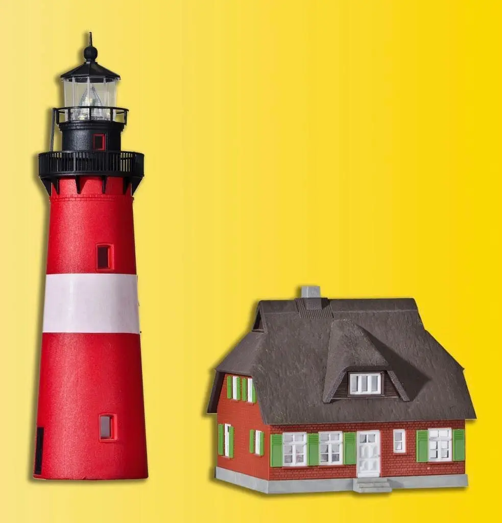 Kibri 39166 - Leuchtturm Hörnum Sylt mit Nebengebäude H0 1:87