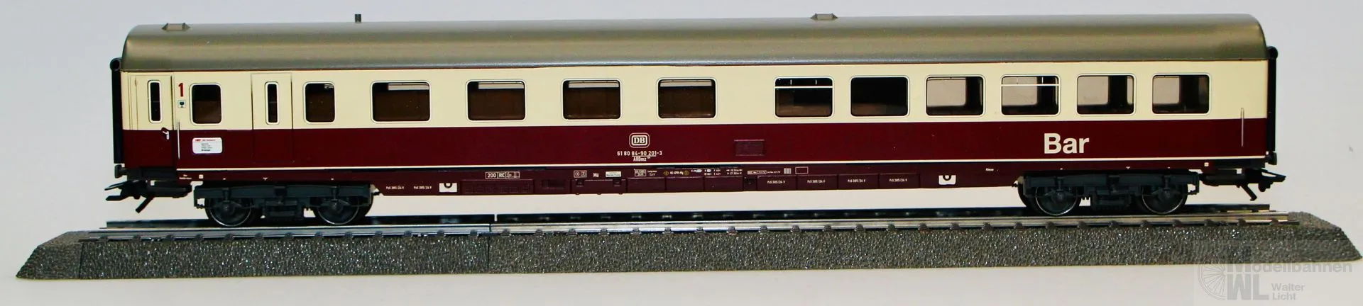 Märklin 42972 - MÄRKLIN - Schnellzugwagen DB Ep.IV Südwind Bar H0/WS