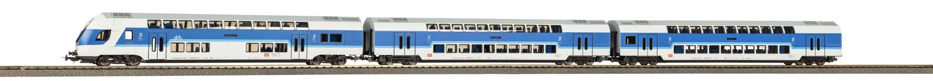 Piko 72262 - Doppelstockwagen Set DB Ep.IV 3.tlg. Interregio H0/WS