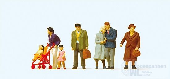Preiser 10564 - Passanten, Kinderwagen H0 1:87