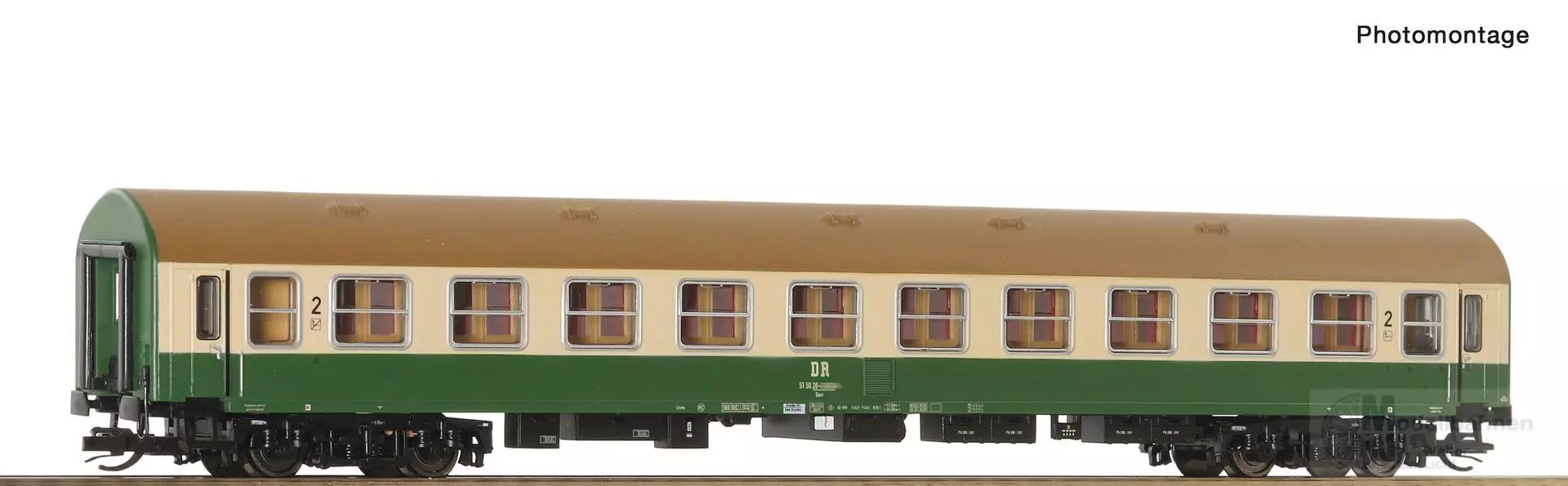 Roco 6280034 - Personenwagen DR Ep.IV 2.Kl. Y/B 70 3.Betr.Nr. TT 1:120