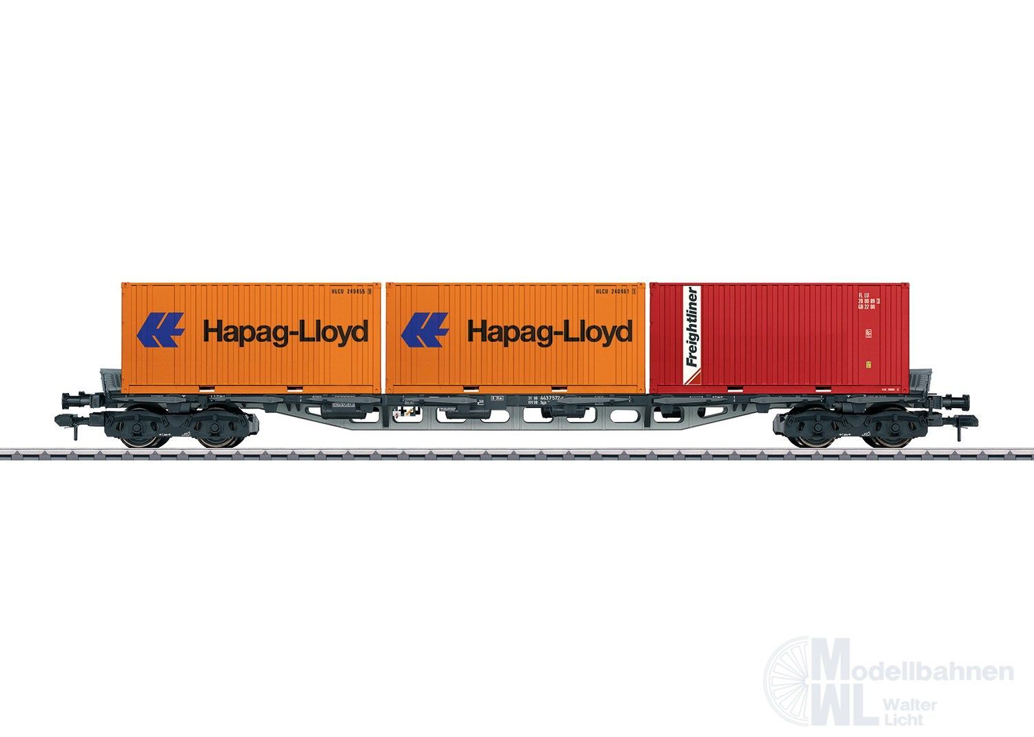 Märklin 58715 - Mehrzweck Container Tragwagen DB Ep.IV Sgja 716 Spur 1