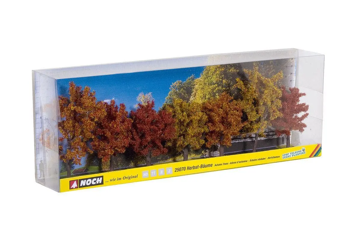 Noch 25070 - Herbstbäume 7 Stück, ca. 8 - 10 cm hoch H0/TT/N/Z