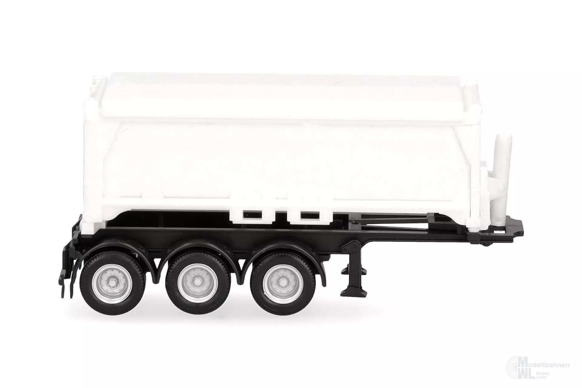 Herpa 077101 - Abraumcontainerauflieger 3 achs weiß H0 1:87