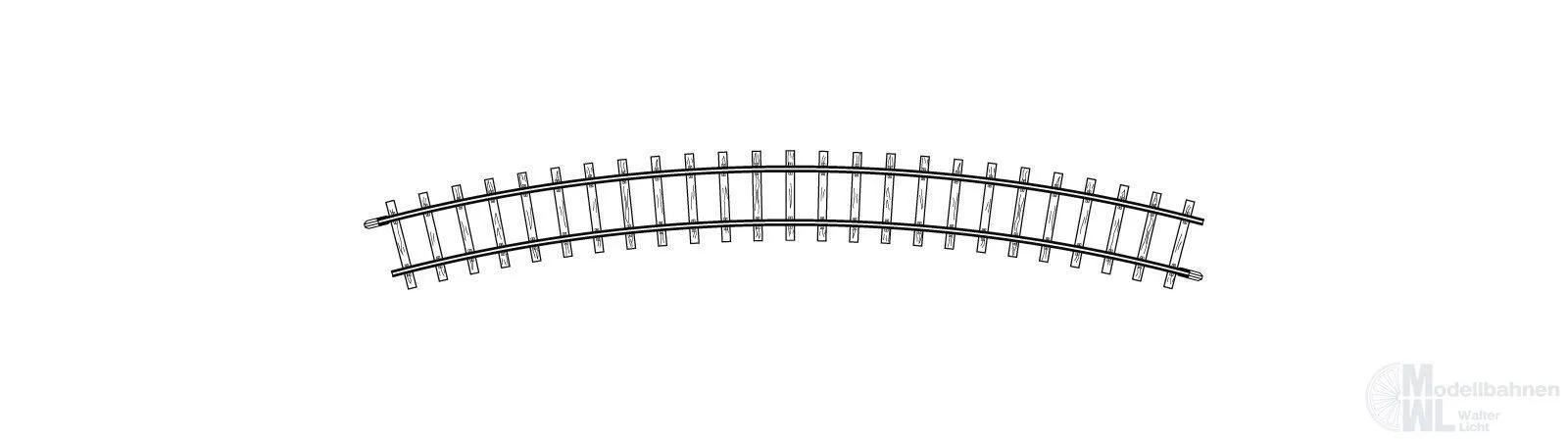 Bemo 4240000 - Gleis gebogen R 376 mm 30° H0m
