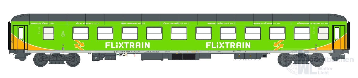 LS Models 58502 - Liegewagen Flixtrain Ep.VI Bvcmbz 249.1 TT 1:120