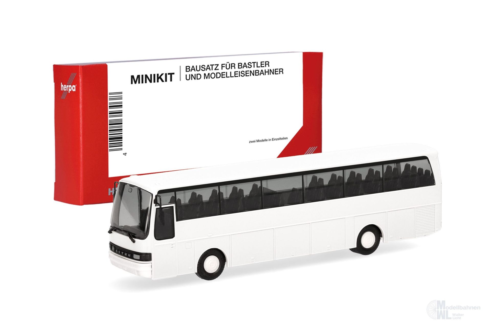 Herpa 014311 - MiKi Setra 215 HD weiß 1 Stück H0 1:87