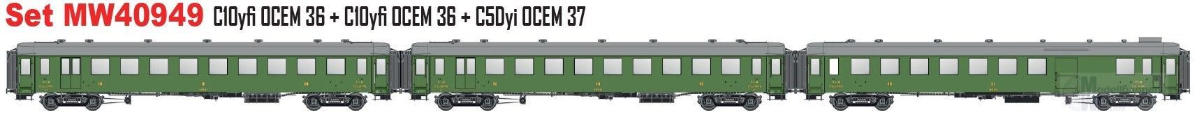 LS Models MW40949 - Personenwagen Set PLM Ep.IIb OCEM 3.tlg. H0/GL