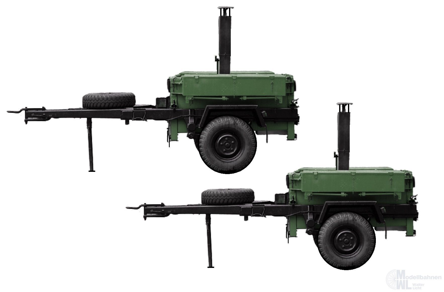 NPE NA88300 - Feldküche FKÜ 180/72 - Militärgrün 2 St. H0 1:87