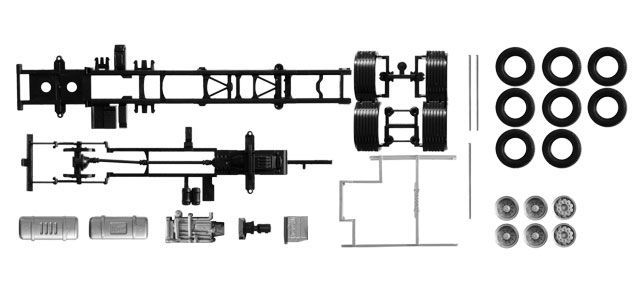 Herpa 84451 - LKW-Fahrgestell Volvo FH 3-achs Inhalt: 2 Stück 1:87