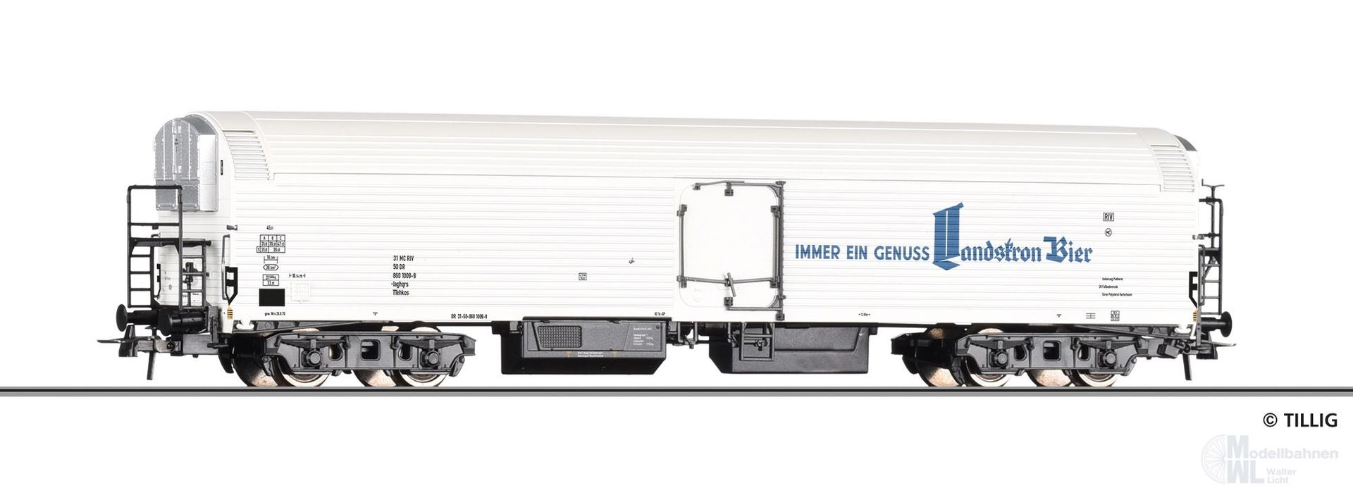 Tillig 77083 - Maschinenkühlwagen DR Ep.IV Landskron Brau-Manufaktur H0/GL