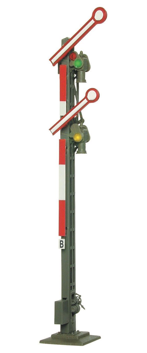 Viessmann 4531 - Form Hauptsignal Schmalmast zweiflügelig gekoppelt H0 1:87