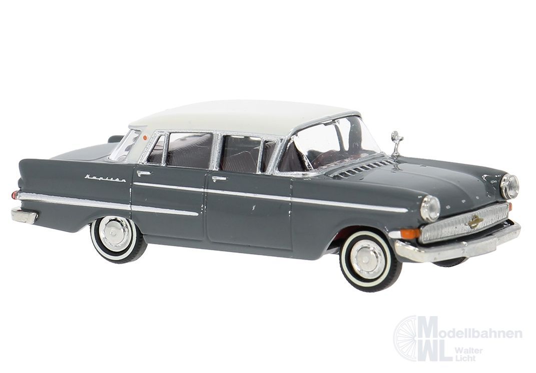 Brekina 20815 - Opel Kapitän 2,6 P2 grau/weiß H0 1:87