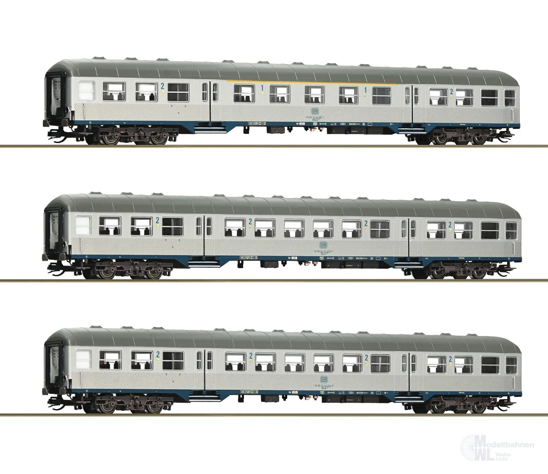 Roco 6280023 - Nahverkehrswagen Set DB Ep.IV 3.tlg. TT 1:120