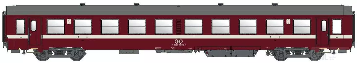 LS Models MW40040 - Personenwagen SNCB Ep.V K4 B 2.Kl. H0/GL