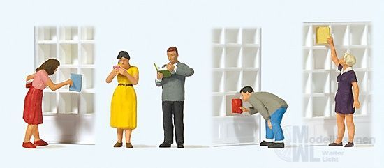 Preiser 10675 - In der Buchhandlung (ohne Regale) H0 1:87 Preiser 10675 - In der Buchhandlung (ohne Regale) H0 1:87