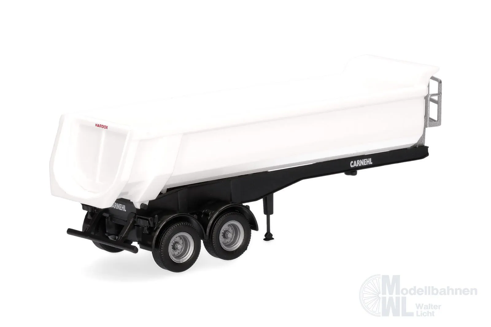 Herpa 076036-003 - Carnehl Rundmuldenauflieger 2achs weiß H0 1:87