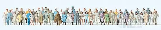 Preiser 79251 - Reisende, Passanten. 60 Figur N 1:160