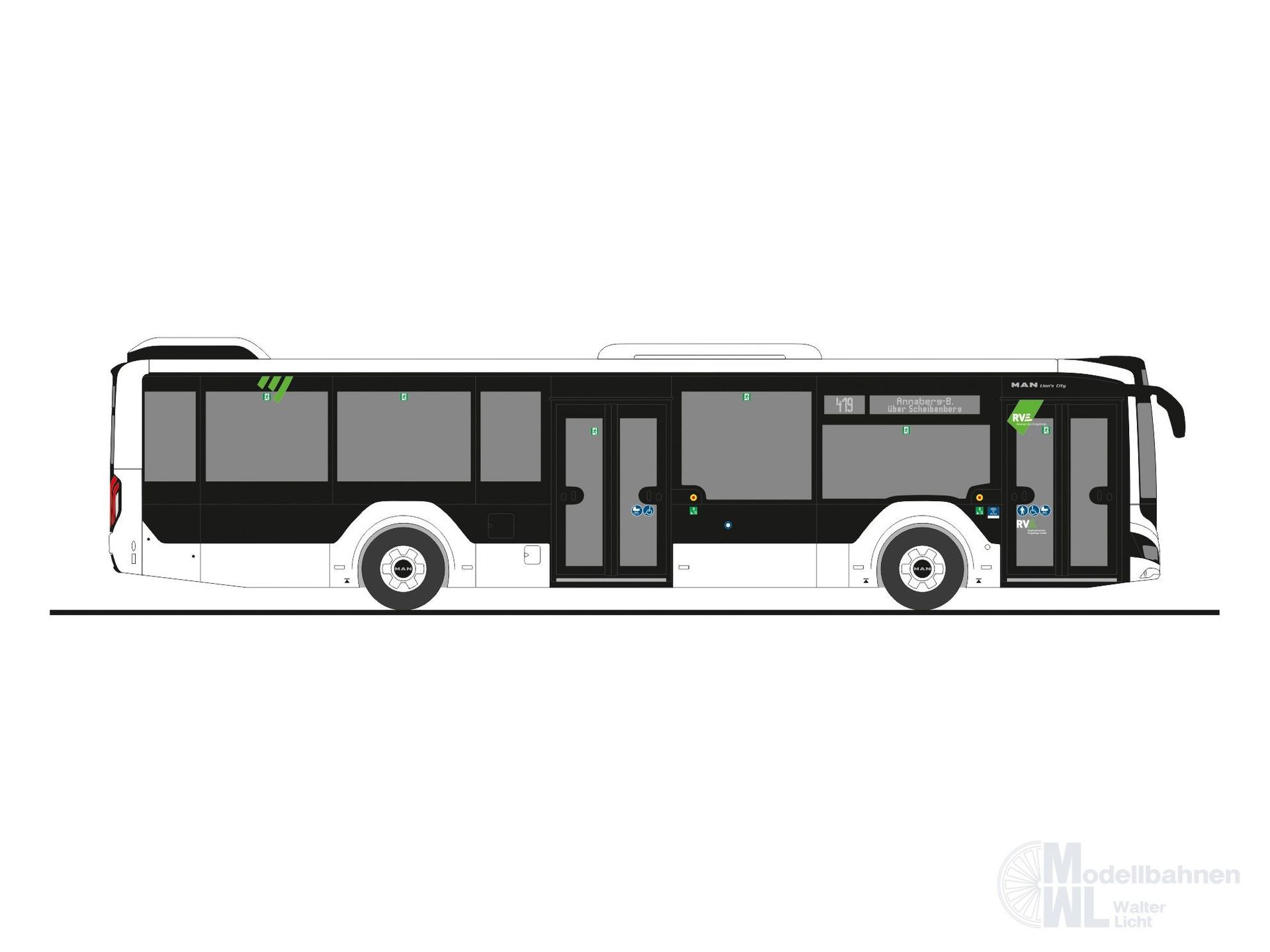 Rietze 75413 - MAN Lion´s City 12 ´18 Regionalverkehr Erzgebirge H0 1:87