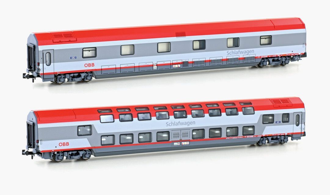 LS Models 1,6 - Schlafwagen Set ÖBB Ep.V WLABmz + WLBmz 2.tlg. N 1:160