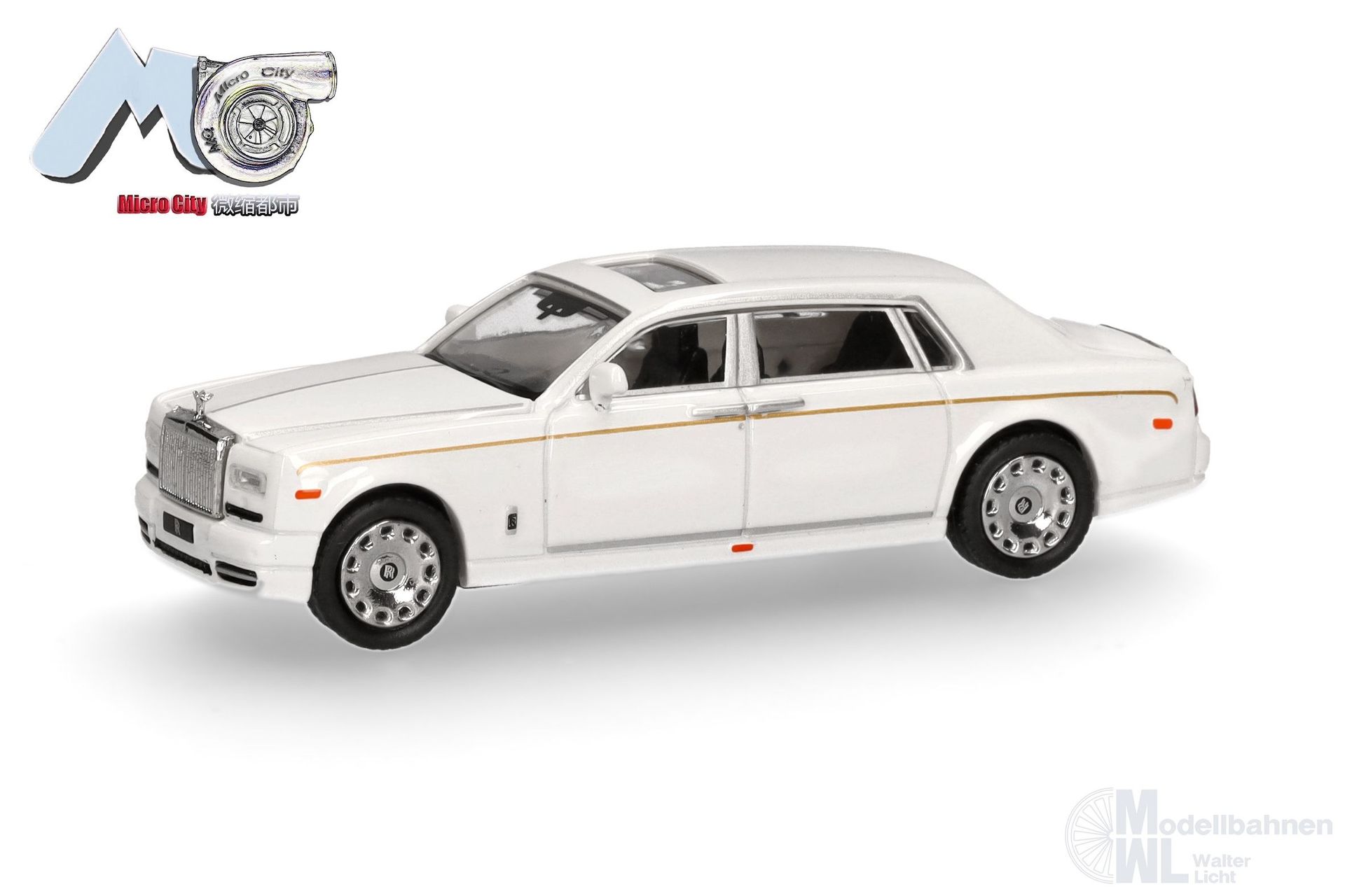 Herpa 87MC000065 - Rolls Royce Phantom, weiß H0 1:87