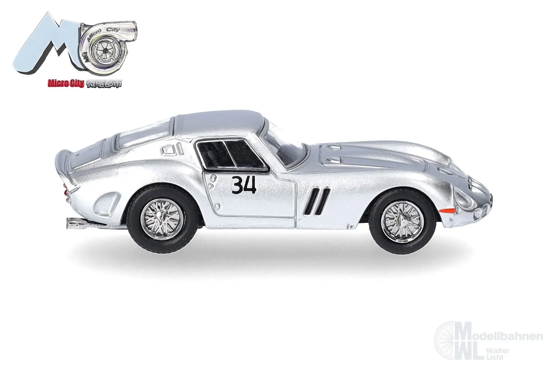 Herpa 87MC000060 - Ferrari 250 GTO 34, silber H0 1:87