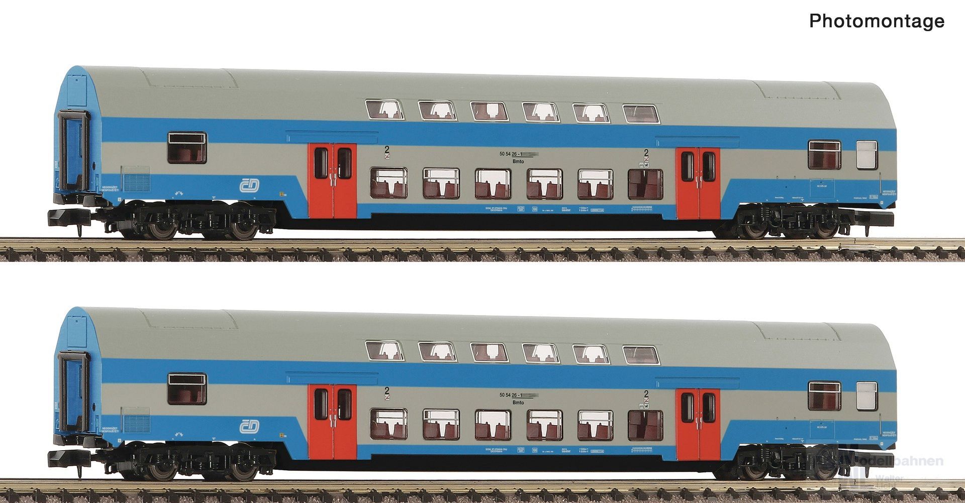 Fleischmann 6260093 - Doppelstockwagen Set CD Ep.IV 2.tlg. N 1:160