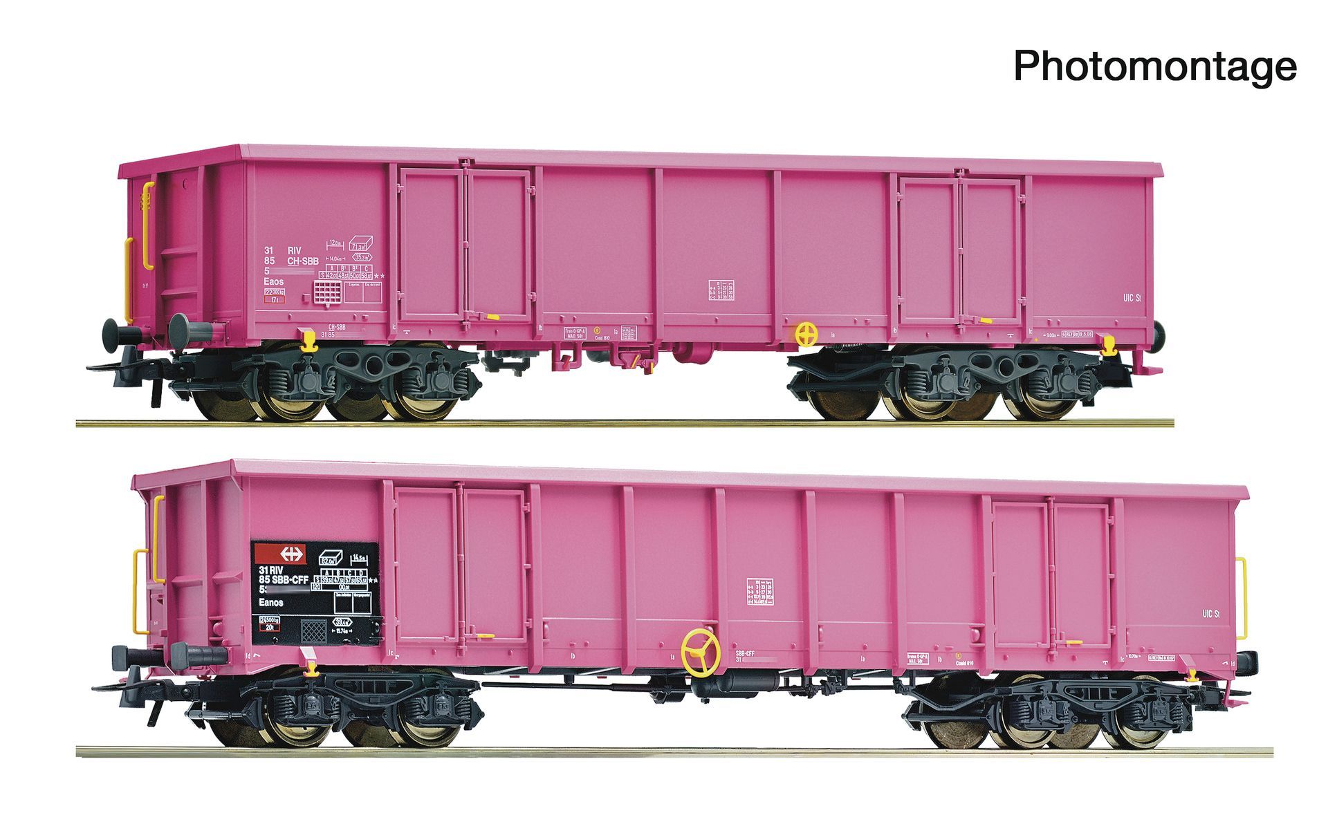 Roco 6600354 - 2er Set offene Güterwagen SBB