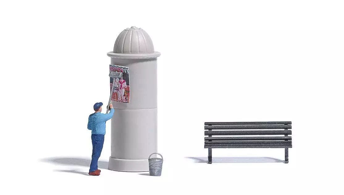 Busch 7909 - A-Set: Plakatkleber H0 1:87