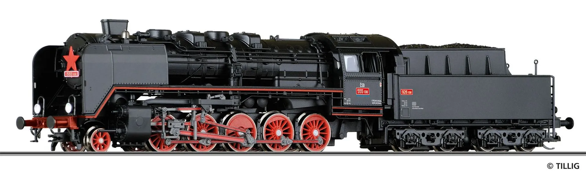 Tillig 04291 - Dampflok Reihe 555.1 CSD Ep.III TT 1:120