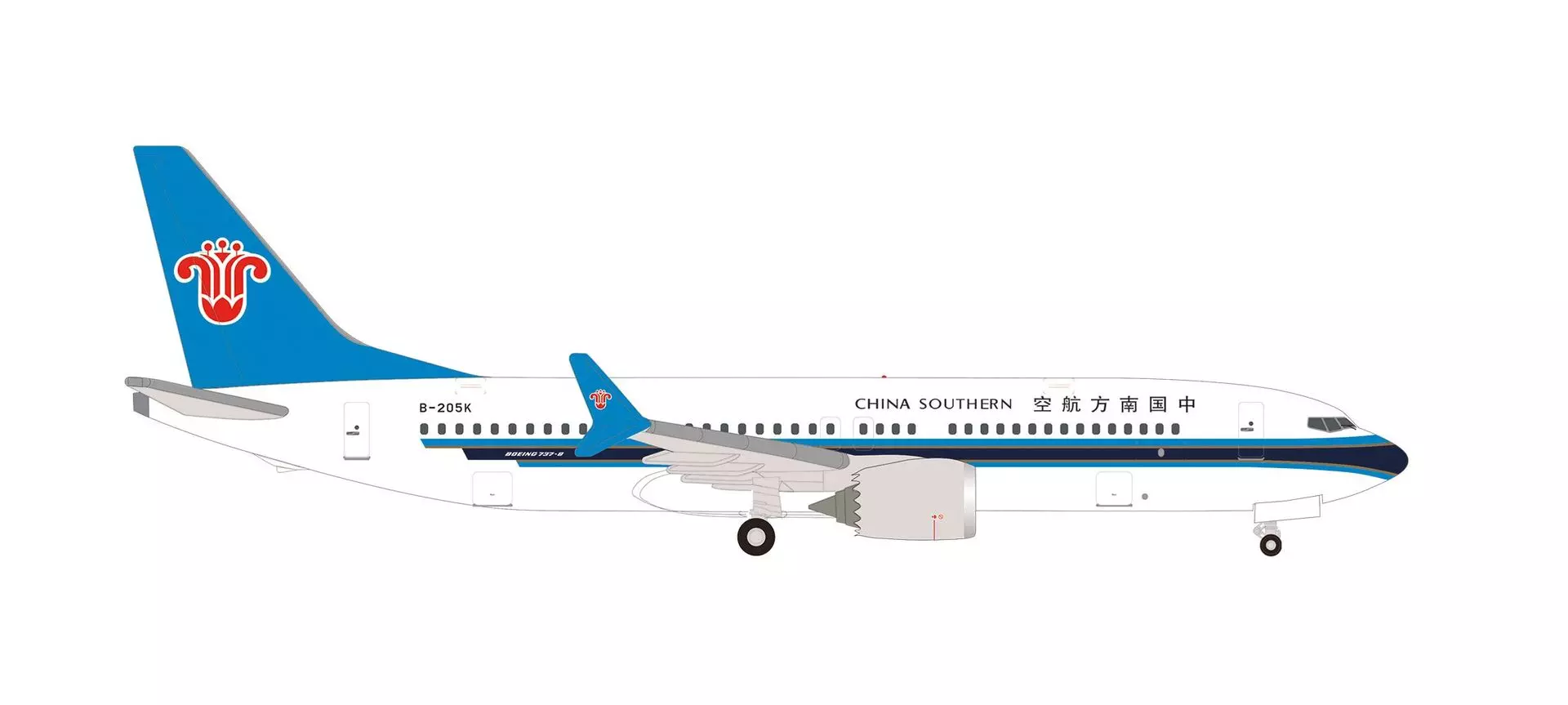 Herpa 539074 - Boeing 737 Max 8 China Southern 1:500