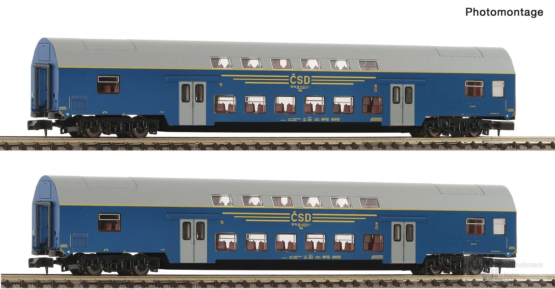 Fleischmann 6260092 - Doppelstockwagen Set CSD Ep.IV 2.tlg. N 1:160